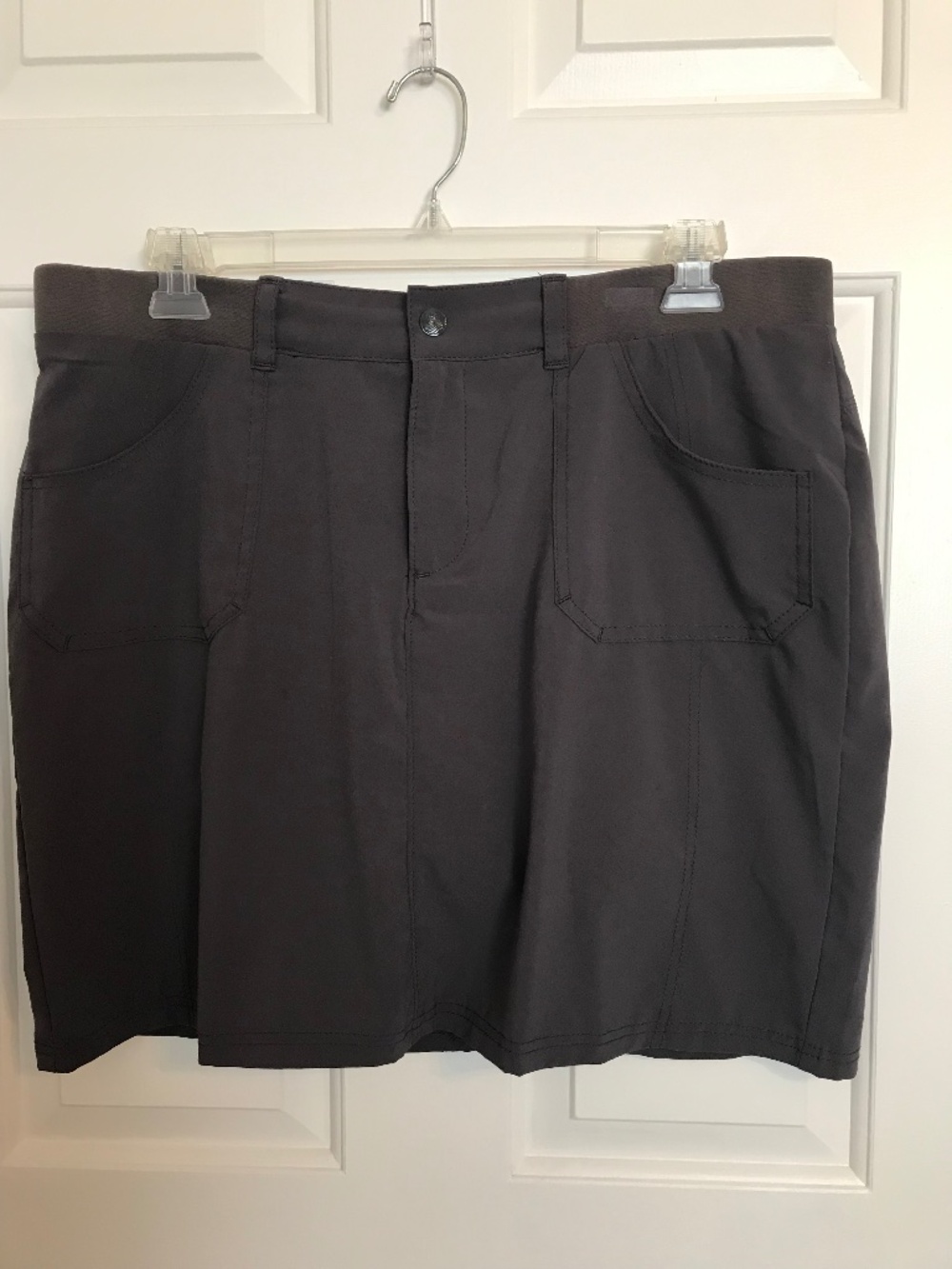 Lee Active Performance Andi Stretch Shorts-with-Skirt Skort Size 16 Gray